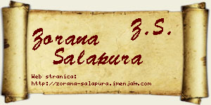 Zorana Salapura vizit kartica